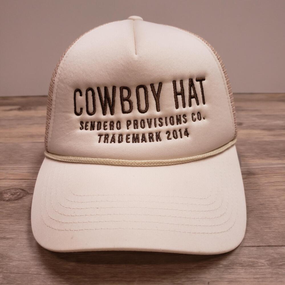 Sendero Provisions Co Cowboy Hat Cap Snapback Mens One Size Beige Foam Trucker